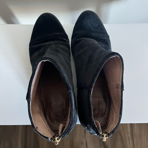 Anthropologie Round-Toe Velvet Ankle Boots - Picture 4 of 6